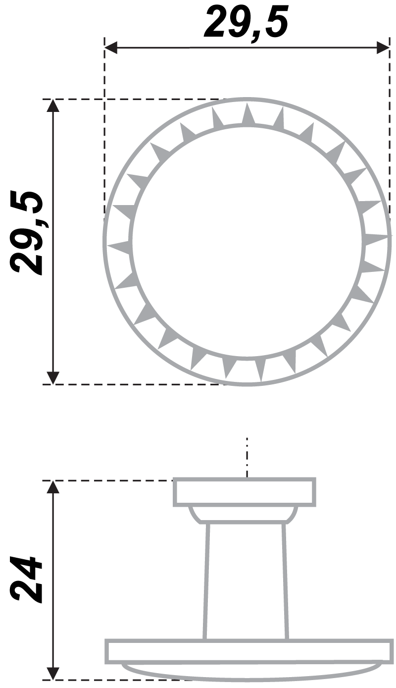 Мебельная ручка, BAZ - Чернёный старинный цинк