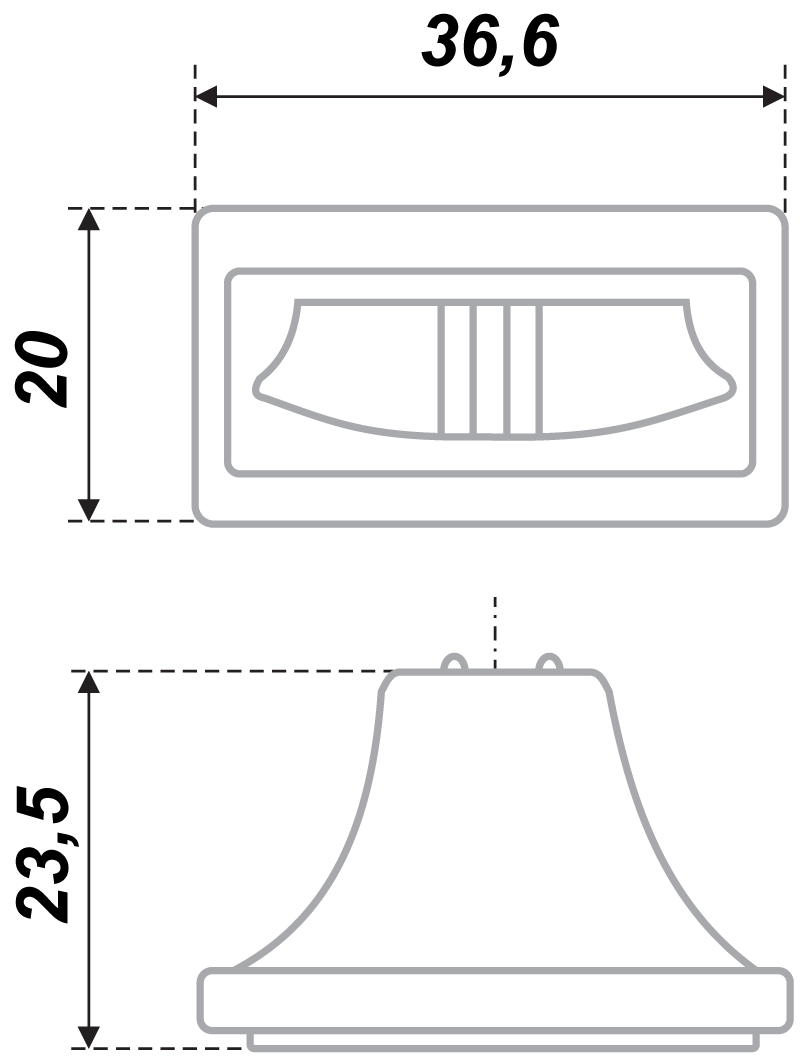 Мебельная ручка, BAZ - Чернёный старинный цинк