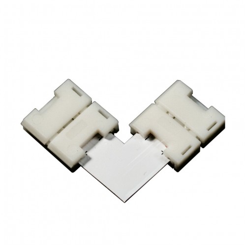 15.006.19.011 Угловой соединитель для LED лент 10мм между собой, двухпроводный, 12-24В, макс. 4А, белый