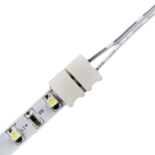 15.005.03.011 Провод питания для LED лент 8мм (F080AC), 20см, 2х0,3мм² (2х22AWG), белый