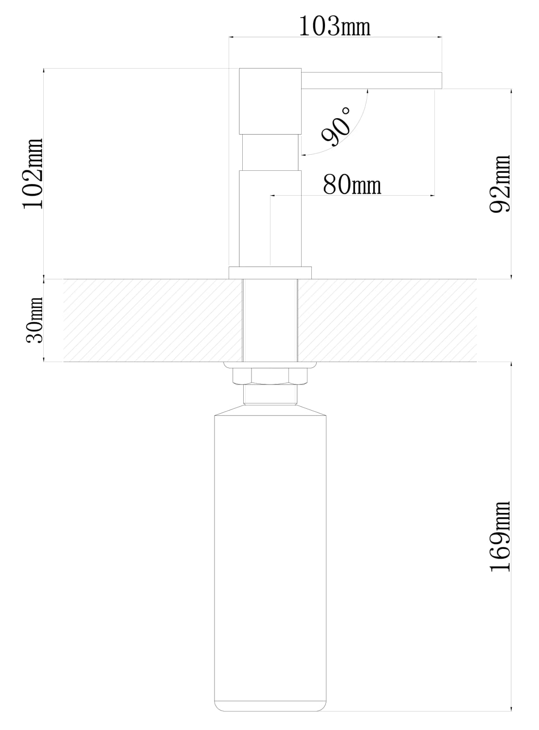 Диспенсер КВАДРО FL цвет ГРЕЙ