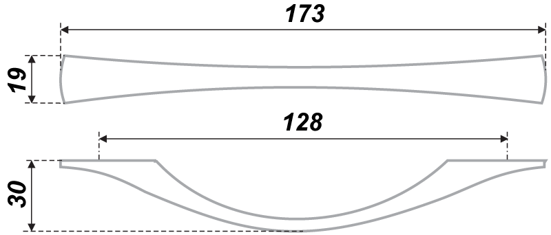 Мебельная ручка, 128 мм,
