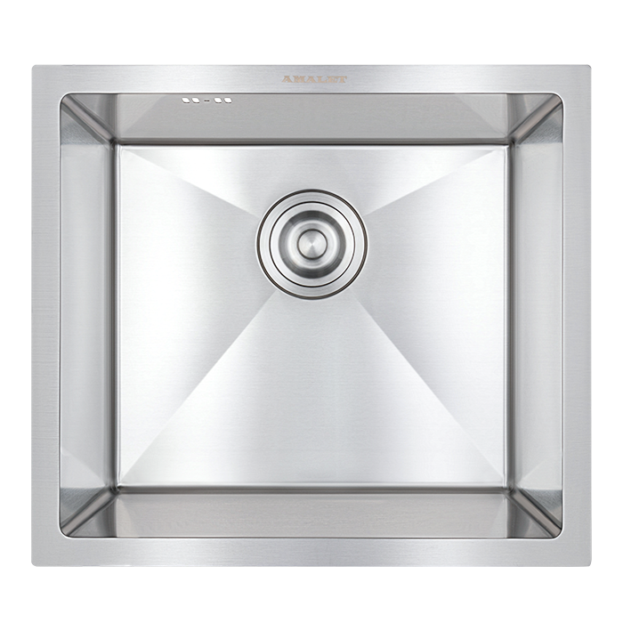 49*44 Металлическая мойка подстольного монтажа AMALET САТИН