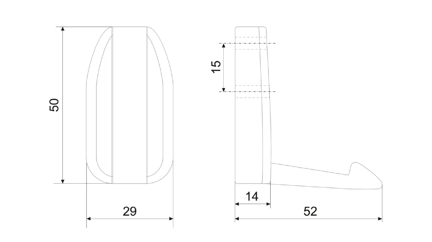Крючок мебельный SOLO