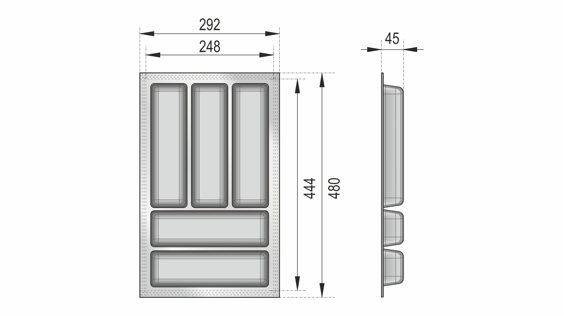 PC14/GRPH/292x480  (Поддон пластиковый)