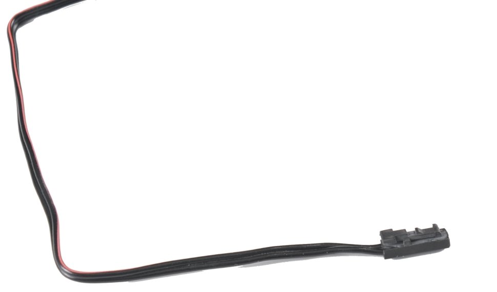 15.009.03.013 Соед. провод 2*0,34мм2 (22AWG)с коннект.L813(папа),1,5м 12VDC, max.3А,чер.облуж. концы