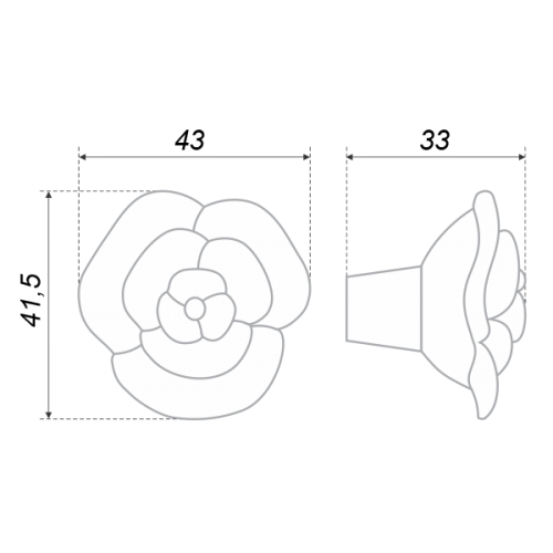 Мебельная ручка LULU ROSE