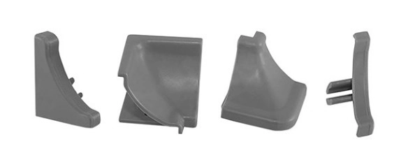 Комплект заглушек для вогнутого плинтуса