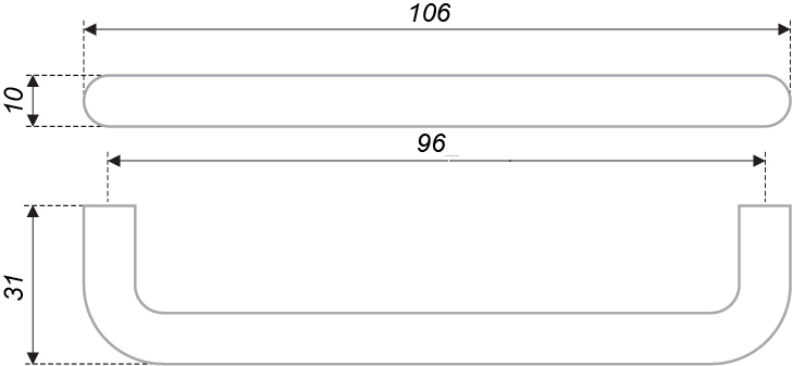 Мебельная ручка SPACE
