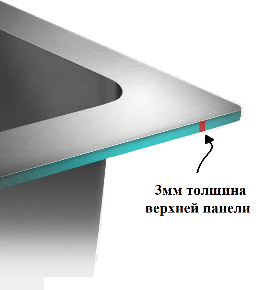 60*48 Металлическая мойка сатин AMALET