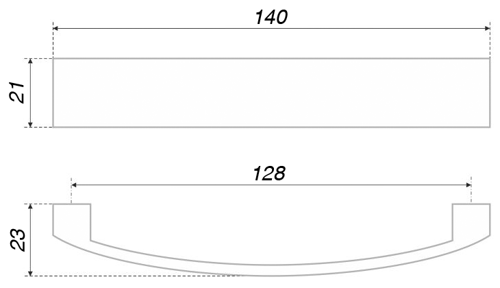 Мебельная ручка, 128 мм,