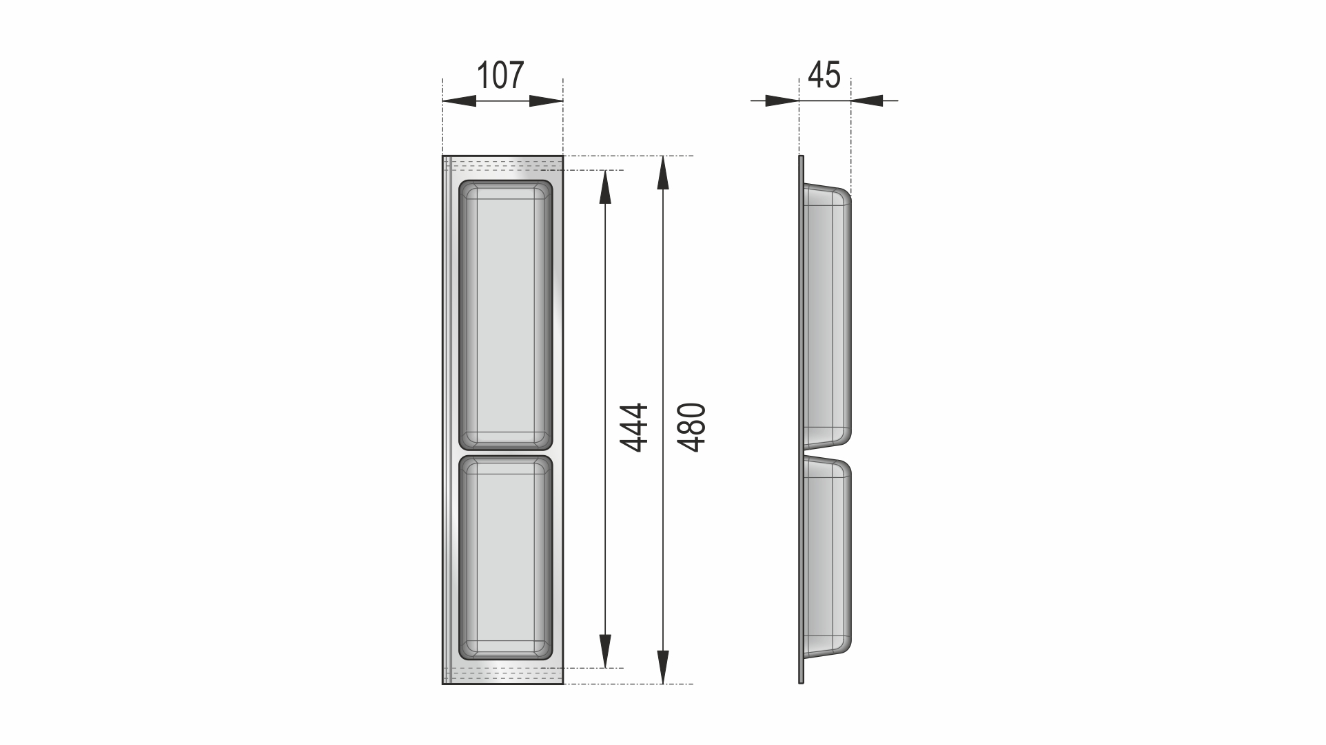 PC11/W/107x480  (Поддон пластиковый)