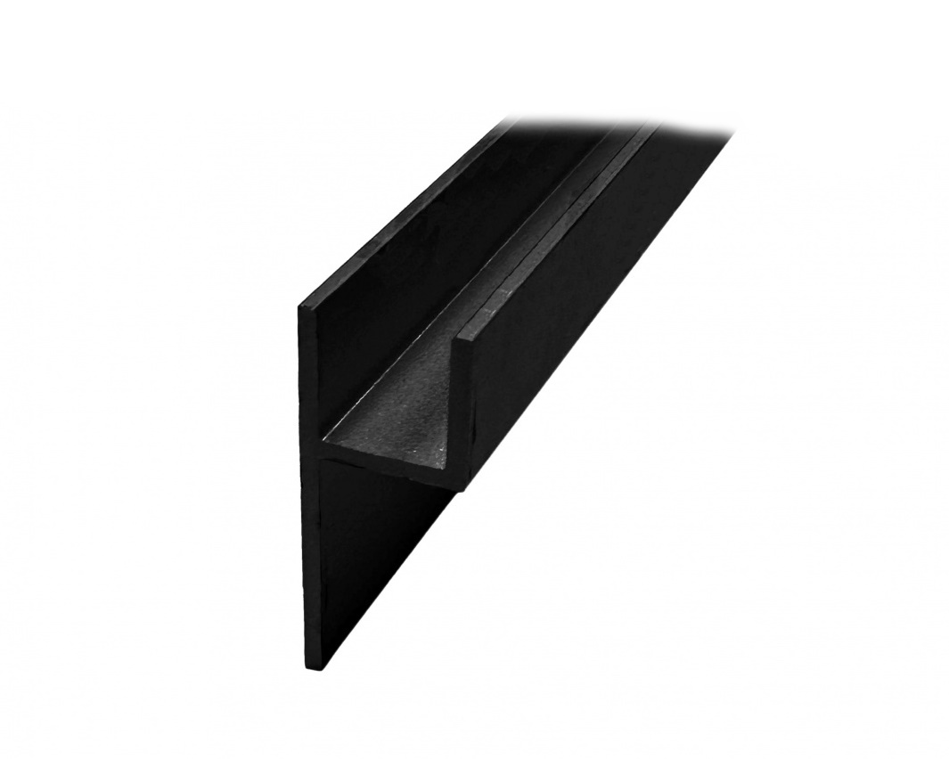 ПЛАНКА-ПЛИНТУС для МЩ 6мм алюмин.черная 3м