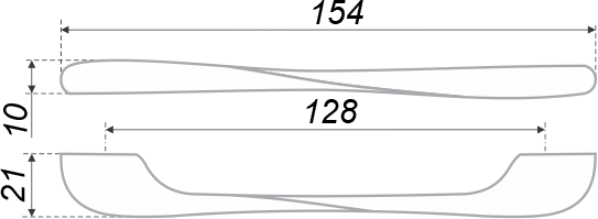 Мебельная ручка, 128 мм,