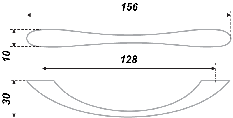 Мебельная ручка, 128 мм,