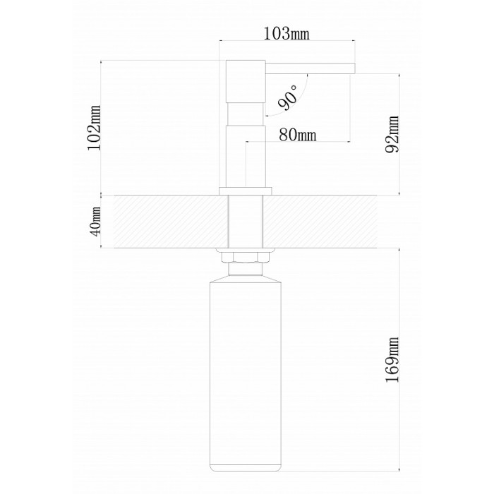 Диспенсер КВАДРО FL цвет АНТРАЦИТ